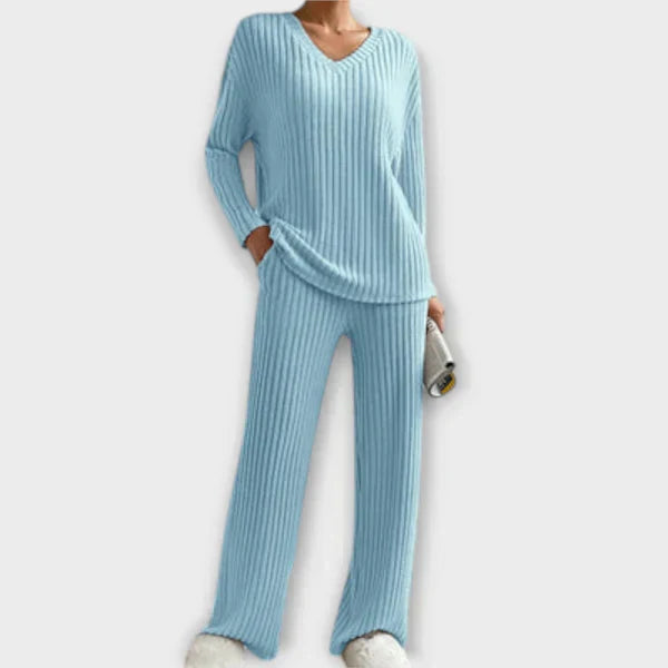 Vanessa - Geripptes Loungset