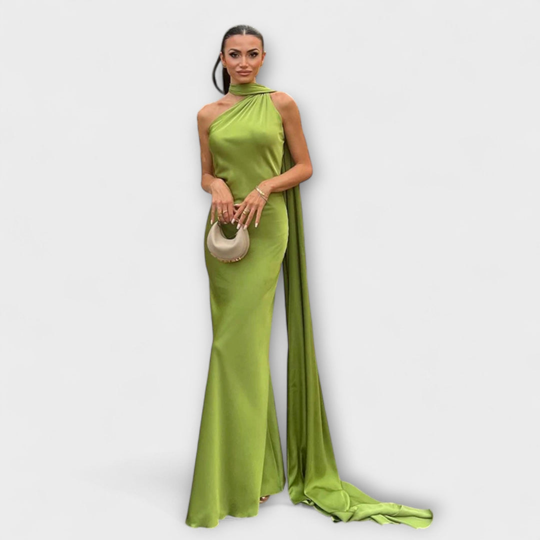 Anika - Schickes Off-Shoulder Halter Maxikleid
