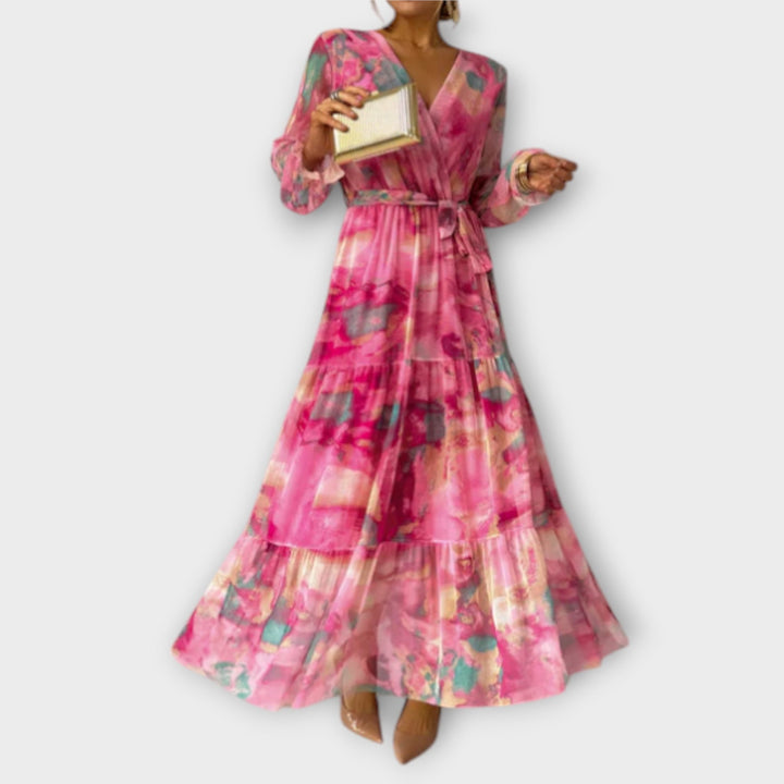 Veronique - Aquarelle Dream Maxi Dress