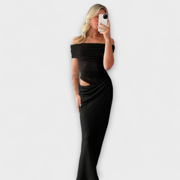 Evelyn - Rüschendes Unregelmäßiges Kleid