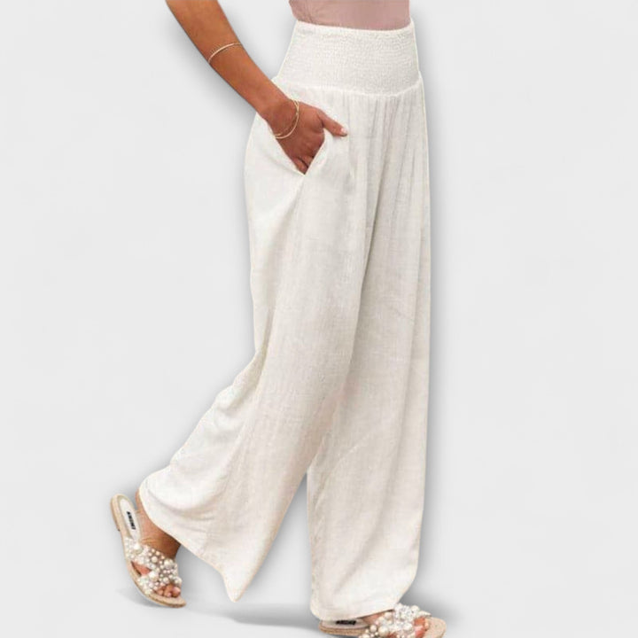 Freida - Lässige weite Leinenhose