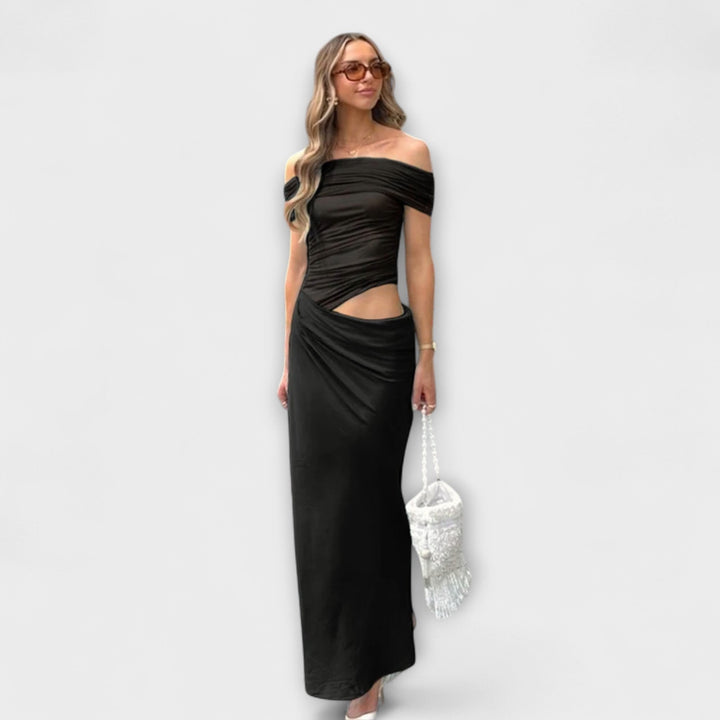 Evelyn - Rüschendes Unregelmäßiges Kleid
