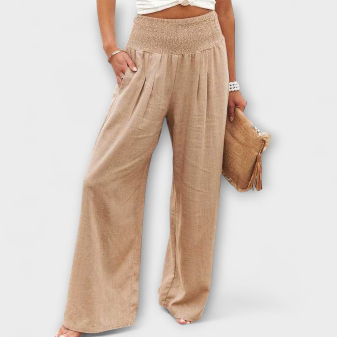 Freida - Lässige weite Leinenhose