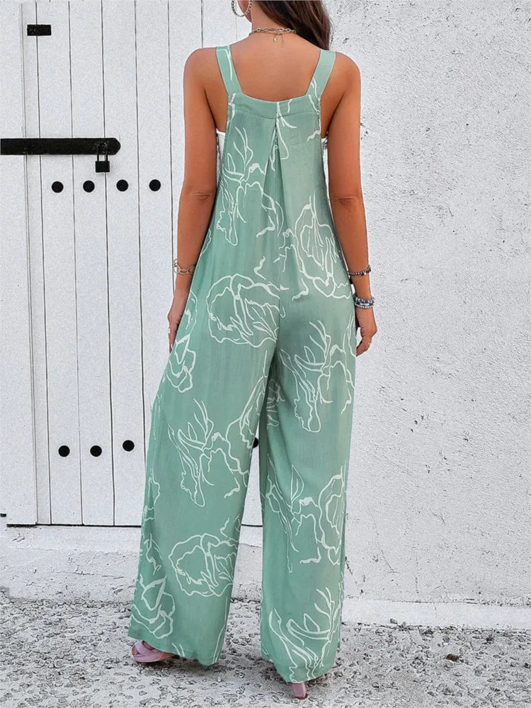 Tessa - Stylischer Overall mit Print und Knopfleiste