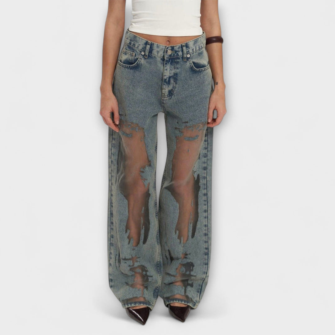 Sina – Trixie Straight-Leg Jeans In Klarem Blau