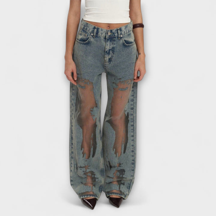 Sina – Trixie Straight-Leg Jeans In Klarem Blau