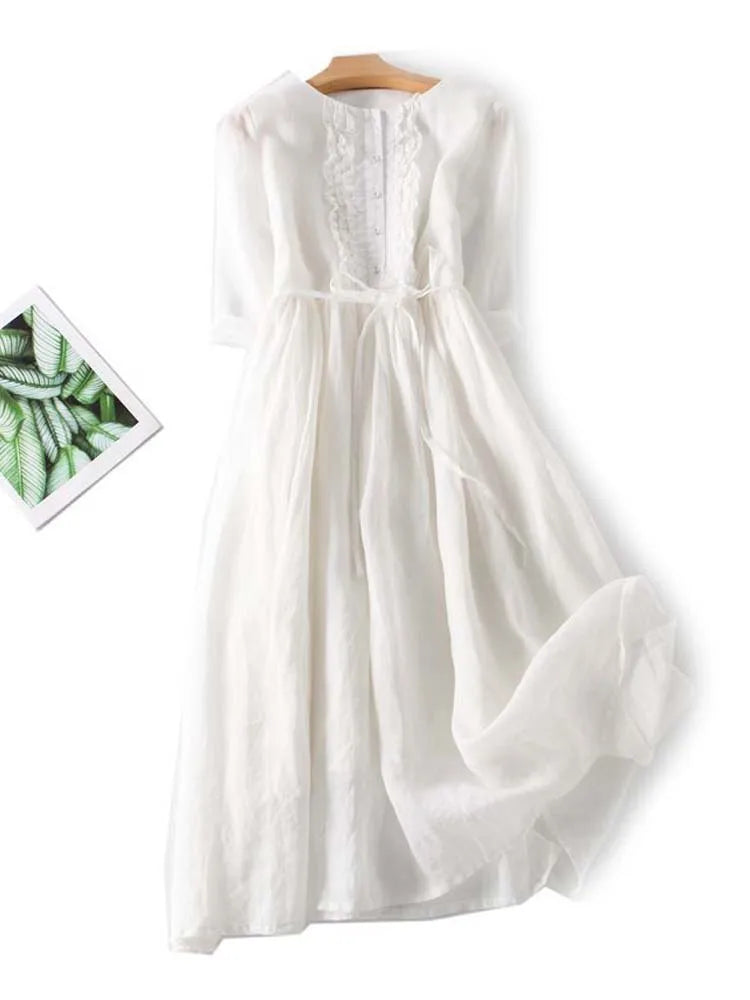 Maira - Retro Damenkleid mit Bindegürtel