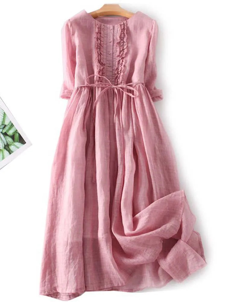 Maira - Retro Damenkleid mit Bindegürtel