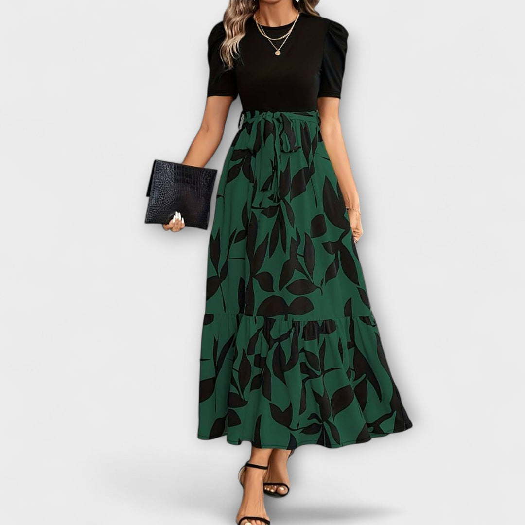 Zora - Sommerkleid mit Blumenmuster und Rundhalsausschnitt