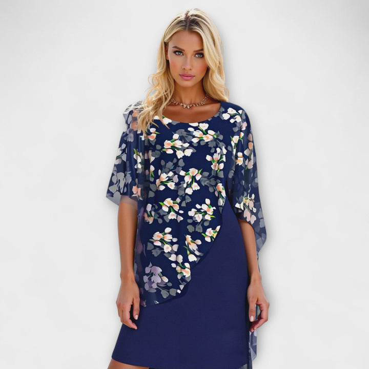Ruth - Florales Chiffon-Damenkleid