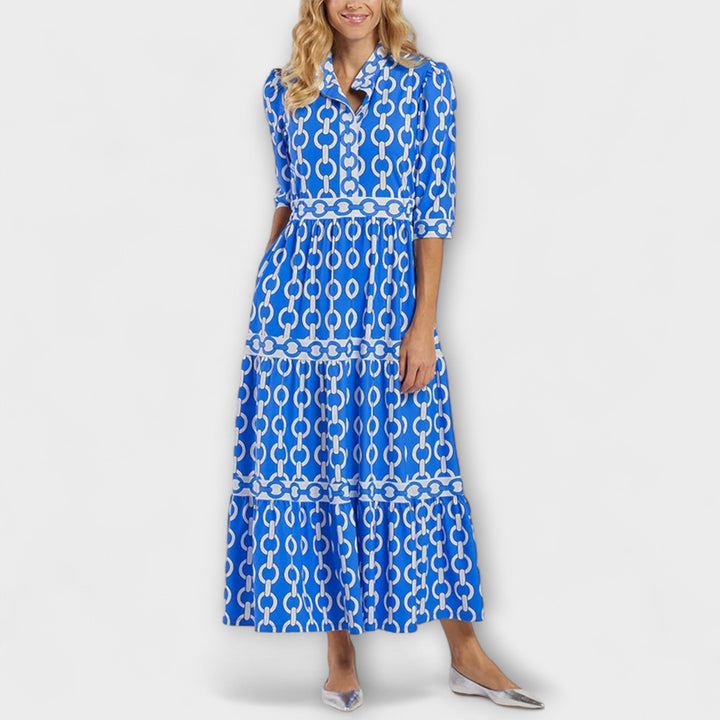 Melitta - Midi-Kleid mit Kettenmuster