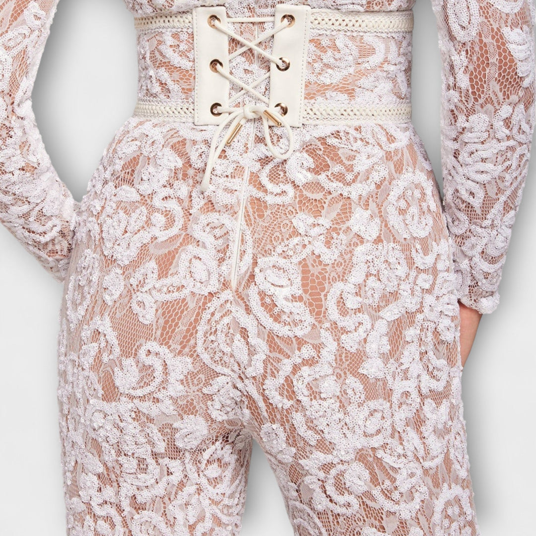 Regina - Spitzen-Jumpsuit mit Korsett
