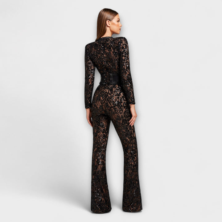 Regina - Spitzen-Jumpsuit mit Korsett