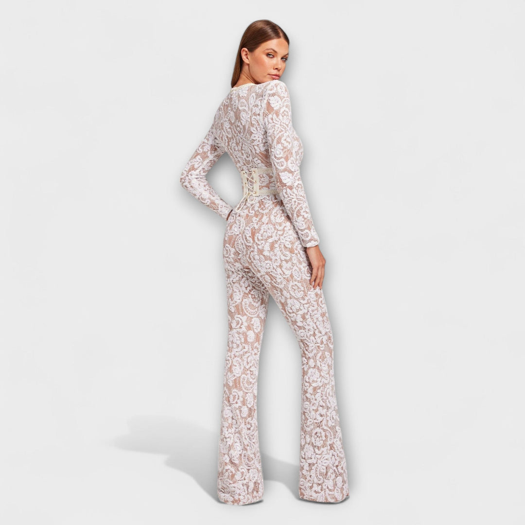 Regina - Spitzen-Jumpsuit mit Korsett