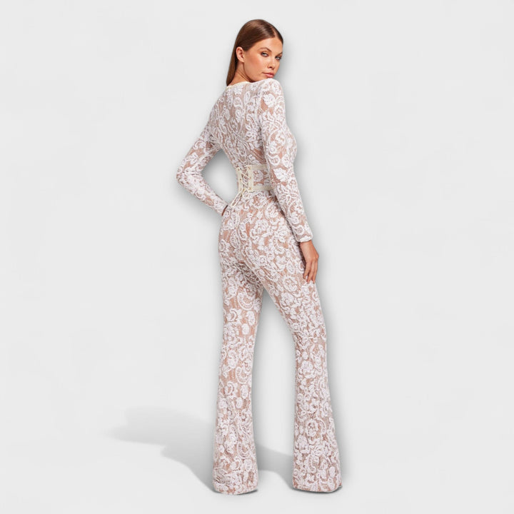 Regina - Spitzen-Jumpsuit mit Korsett
