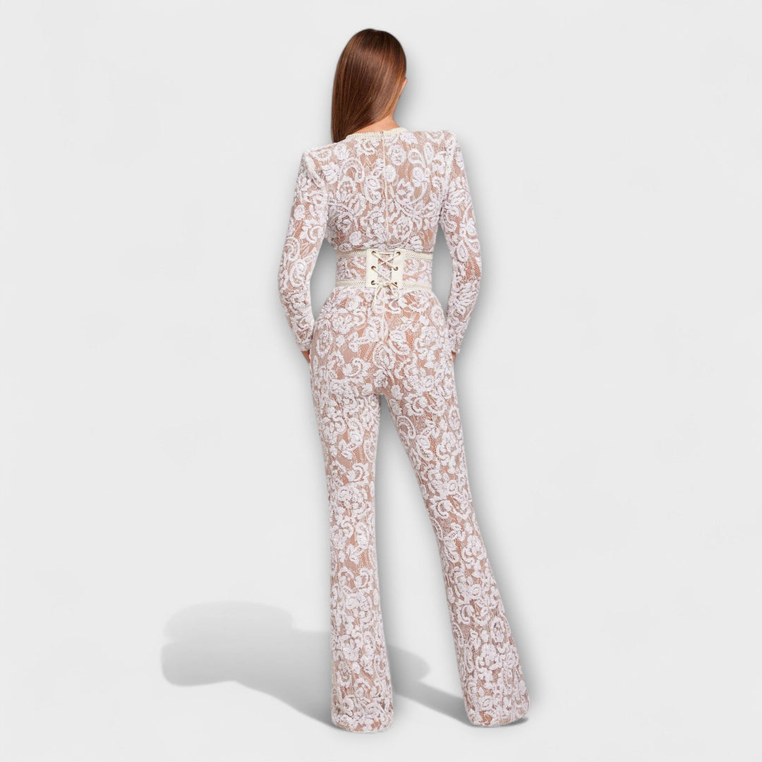 Regina - Spitzen-Jumpsuit mit Korsett