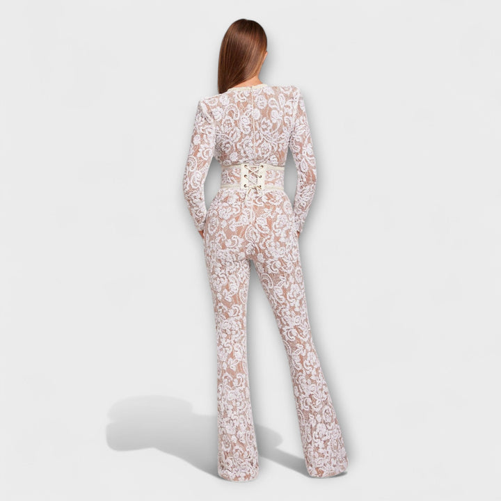 Regina - Spitzen-Jumpsuit mit Korsett