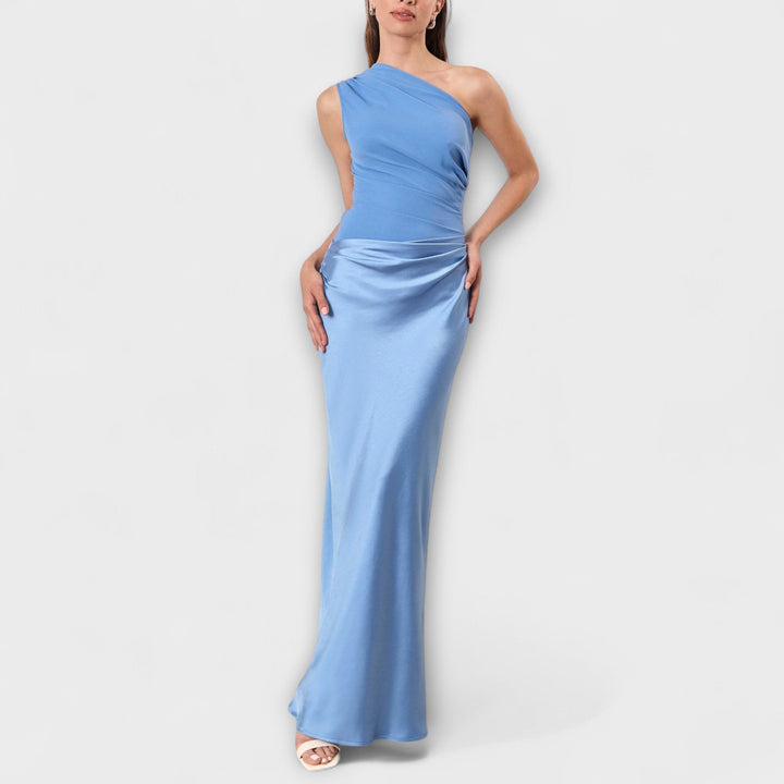 Mia – Ein Schulter Faltenkleid