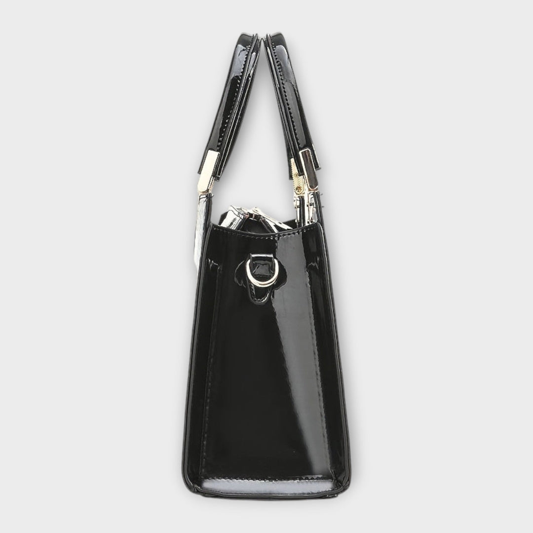 Ilse -  Glänzende Krokodilledermuster-Handtasche