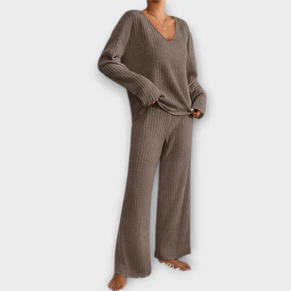 Vanessa - Geripptes Loungset