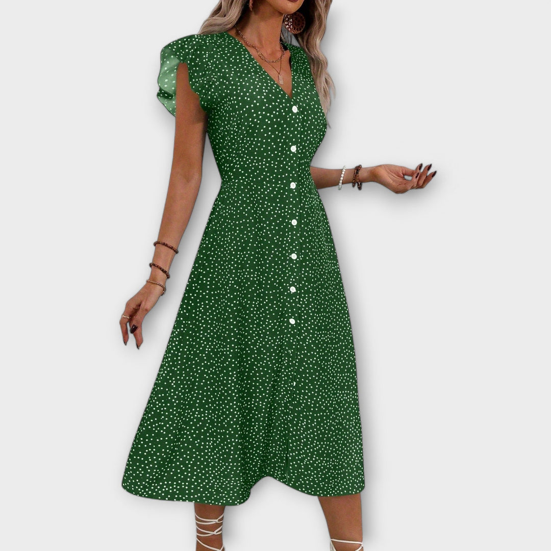Irina-Marie - Schickes Polka-Dot-Midi-Kleid