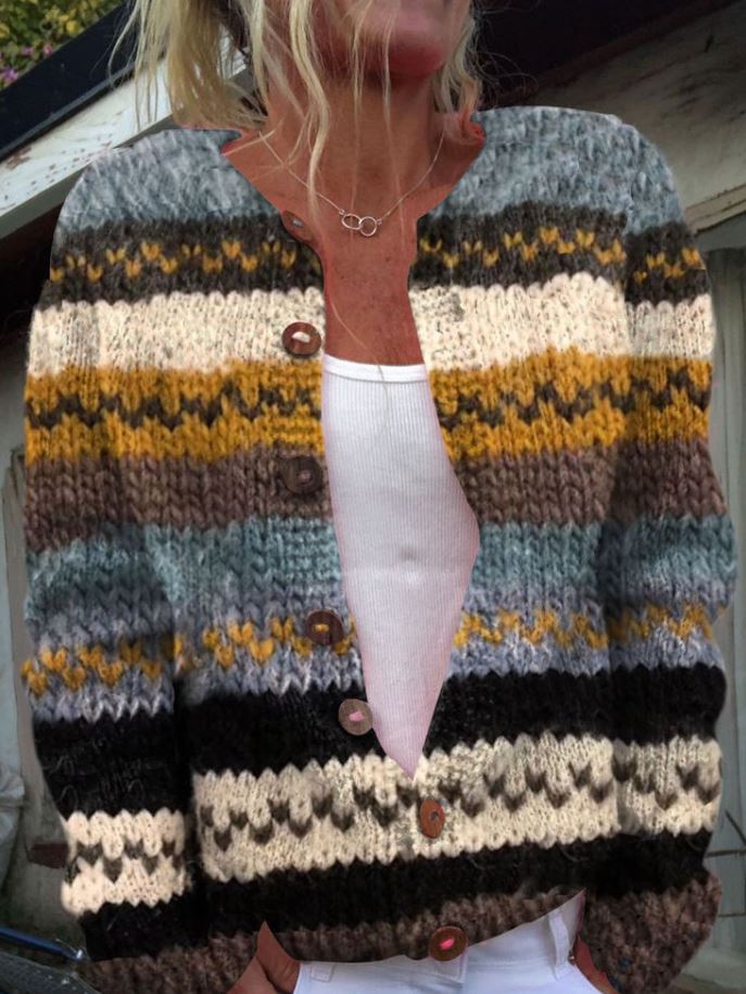 Wiltrud - Farbige Strickjacke