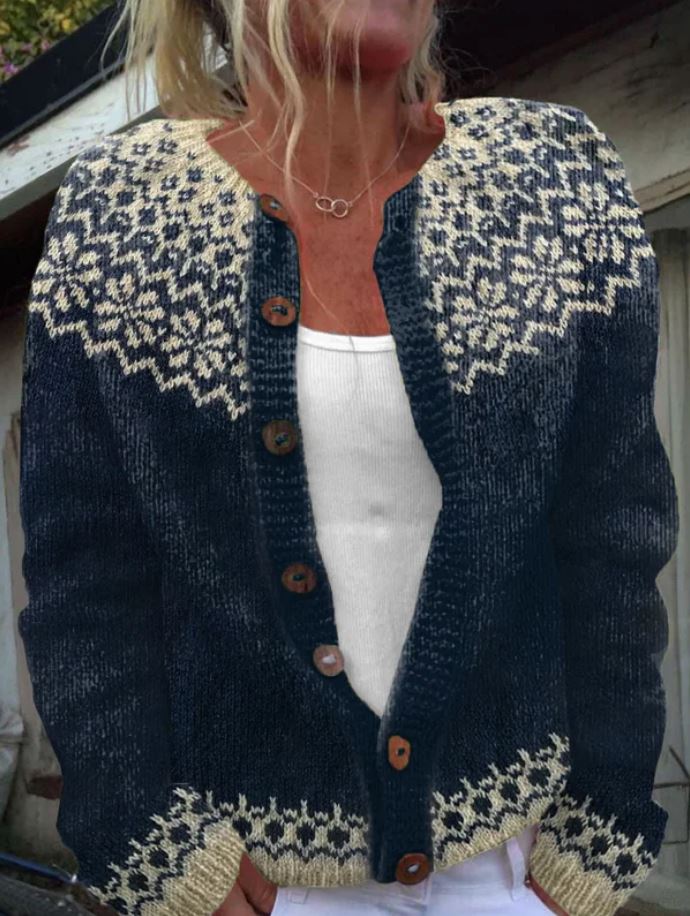 Hedda - Dunkelgraue Strickjacke