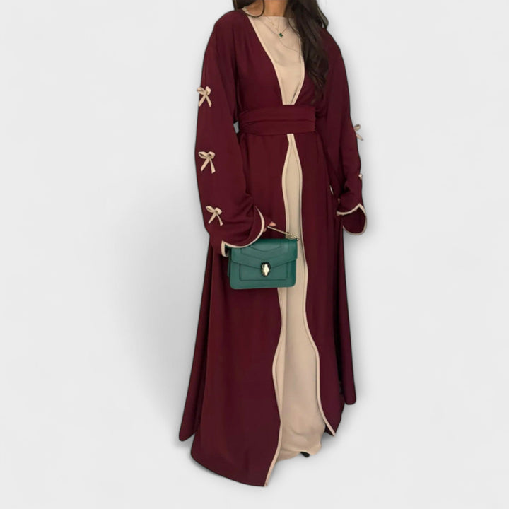 Leni - Schicker Cardigan und Kleid Duo mit Schleifenverzierung