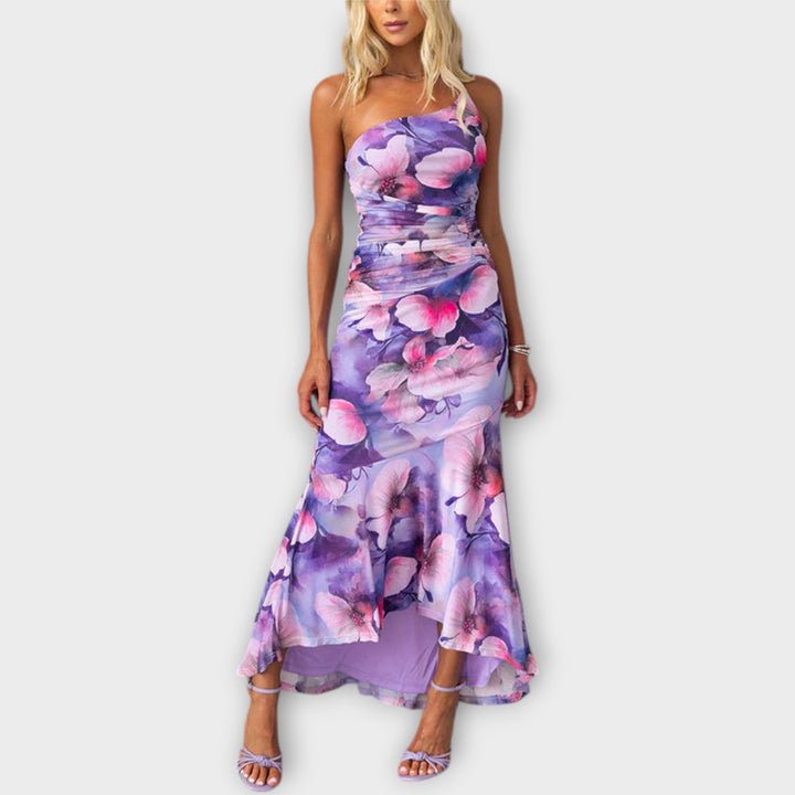 Heike - Maxikleid mit einseitiger Raffung