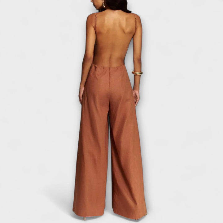 Angelika - Strahlender Halter-Jumpsuit