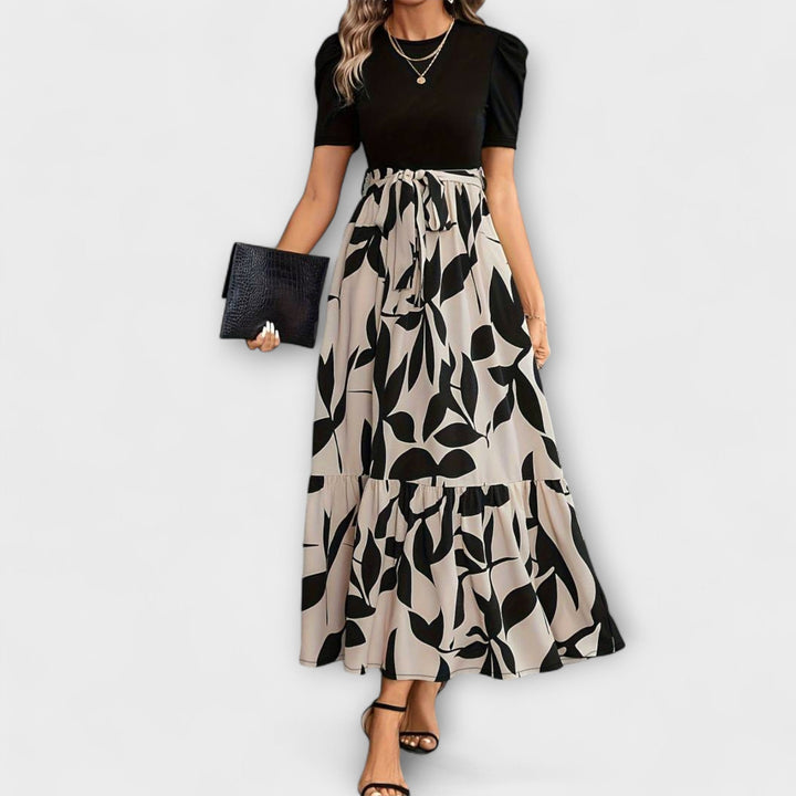 Zora - Sommerkleid mit Blumenmuster und Rundhalsausschnitt