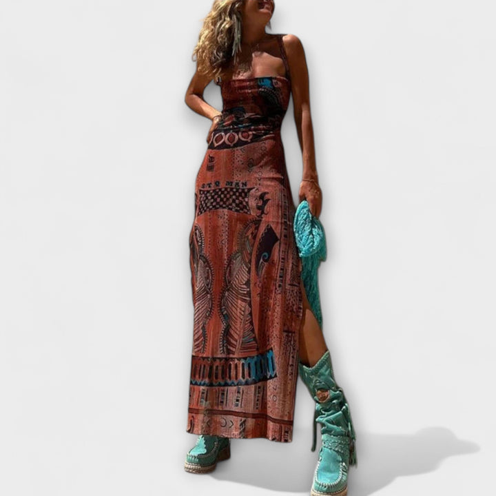 Nele - Einzigartiges Midi-Kleid mit Cowl-Neck