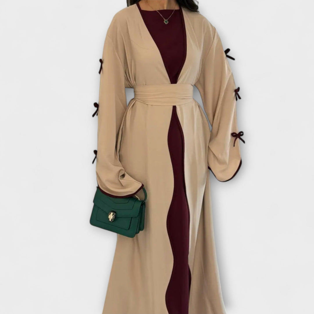 Leni - Schicker Cardigan und Kleid Duo mit Schleifenverzierung