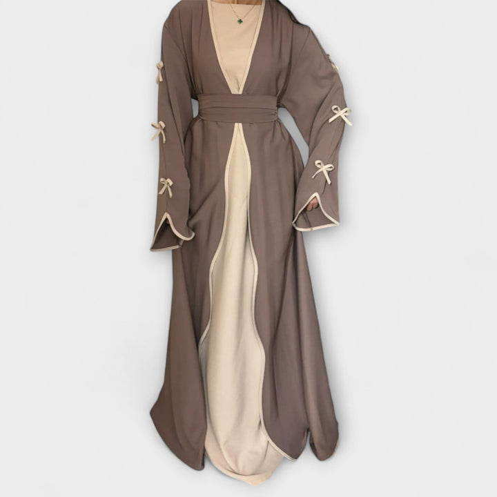 Leni - Schicker Cardigan und Kleid Duo mit Schleifenverzierung
