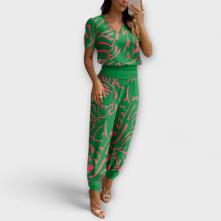 Leonie – Elegantes Set Mit Oberteil Und Hose