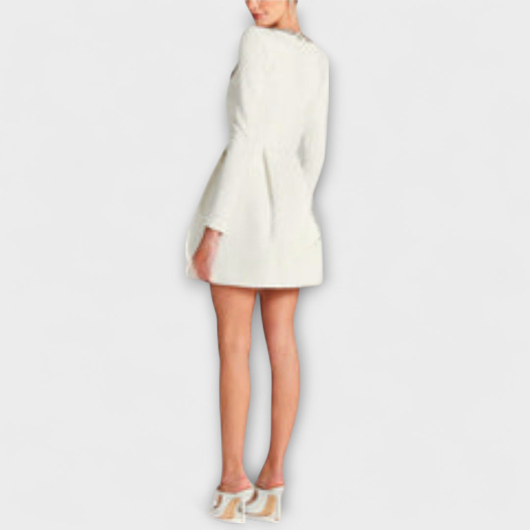 Lena - Samt-Mini-Kleid mit Juwelenverzierung