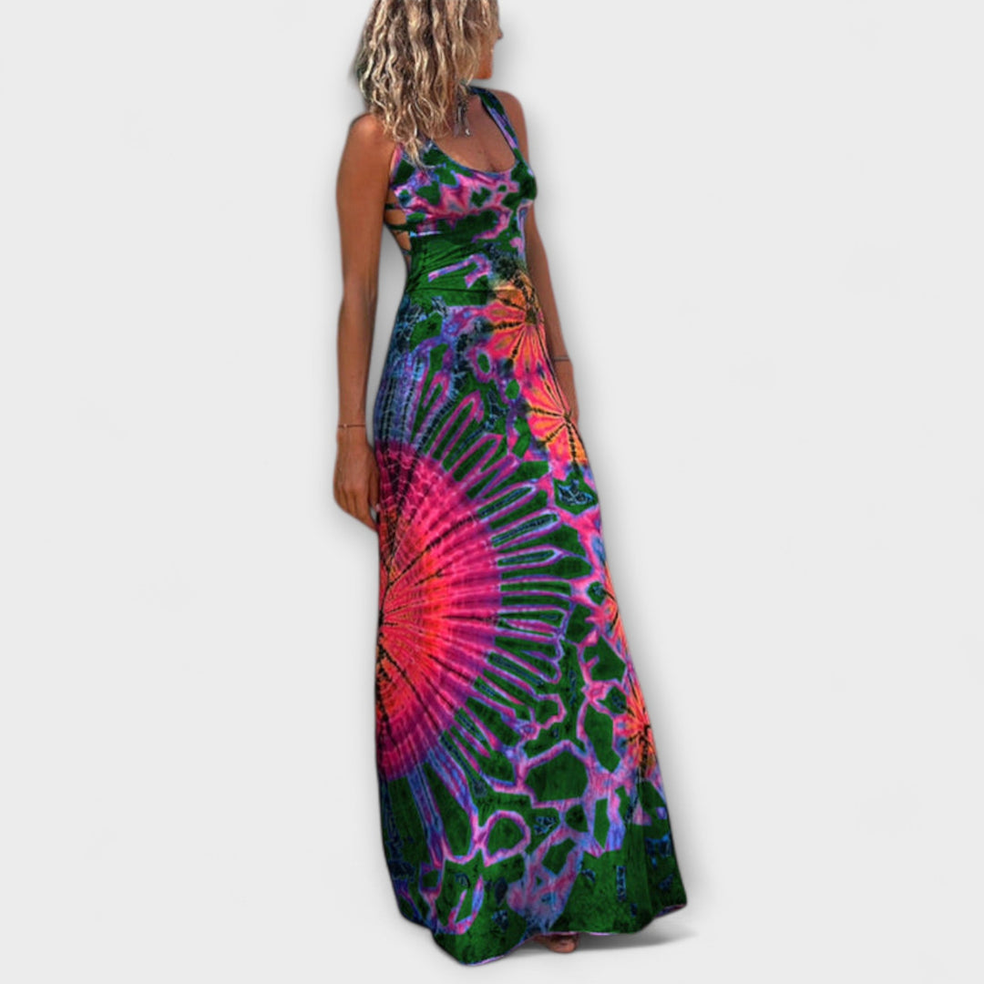 Elisabeth - La Bamba Tie-Dye Print Maxikleid