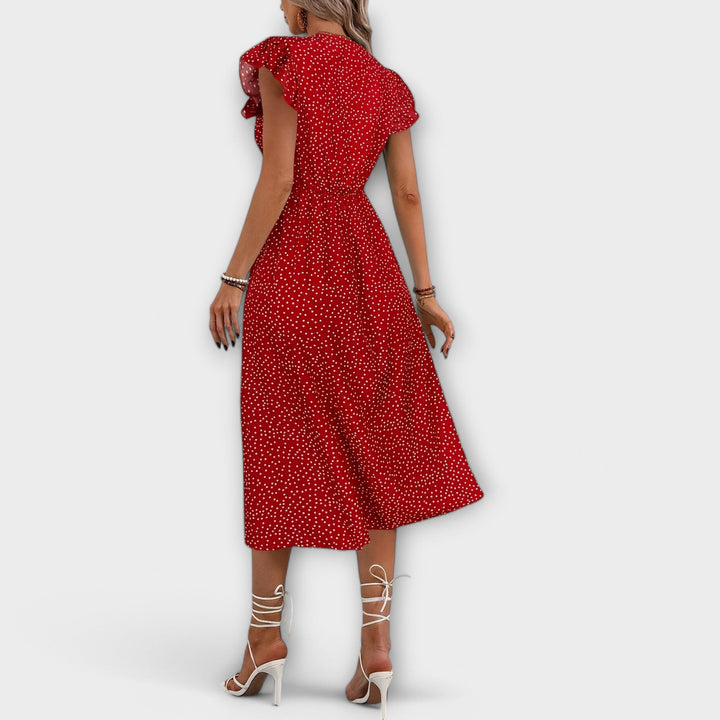 Irina-Marie - Schickes Polka-Dot-Midi-Kleid
