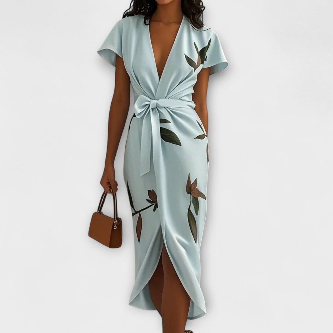 Elfriede - Satin Wickel-Kleid