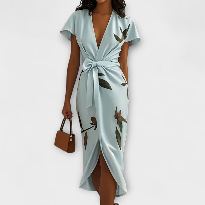 Elfriede - Satin Wickel-Kleid