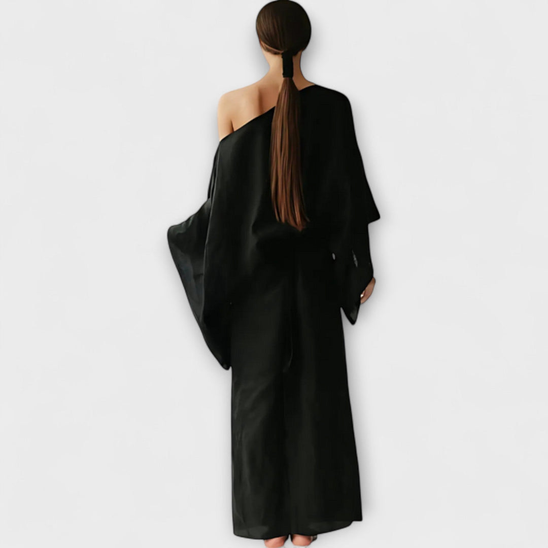 Mila - Kimono Kleid aus Leinen und Baumwolle