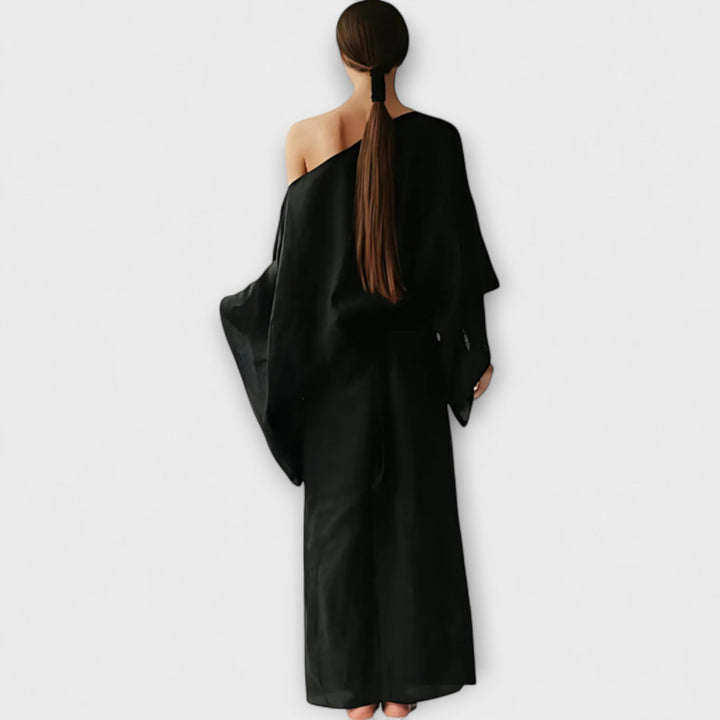 Mila - Kimono Kleid aus Leinen und Baumwolle