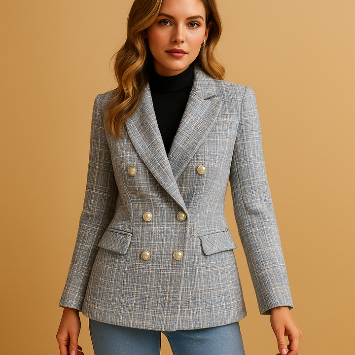 Nova - Taillierter karierter Damenblazer