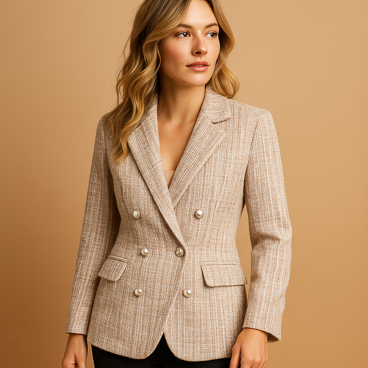 Nova - Taillierter karierter Damenblazer