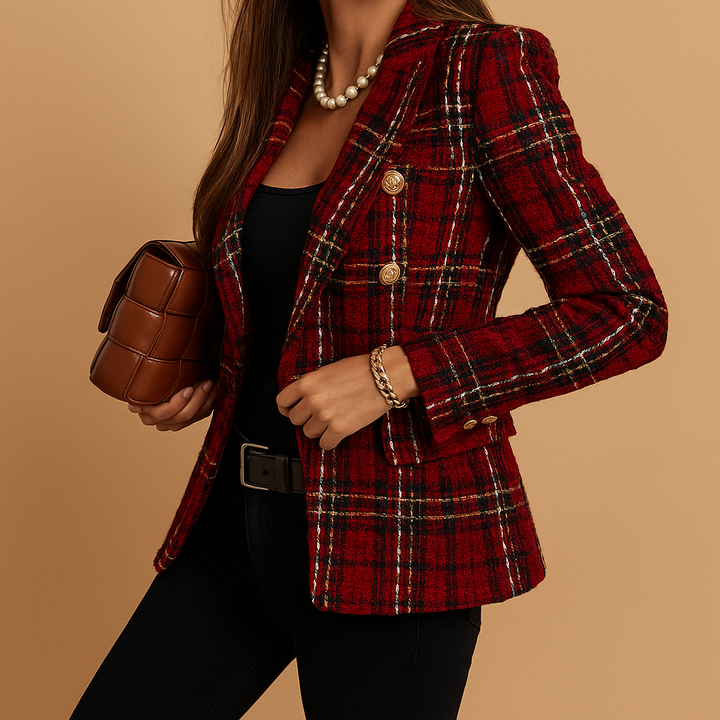 Talia - Karierter Damenblazer