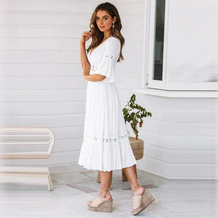 Linde - Langes Spitzenkleid