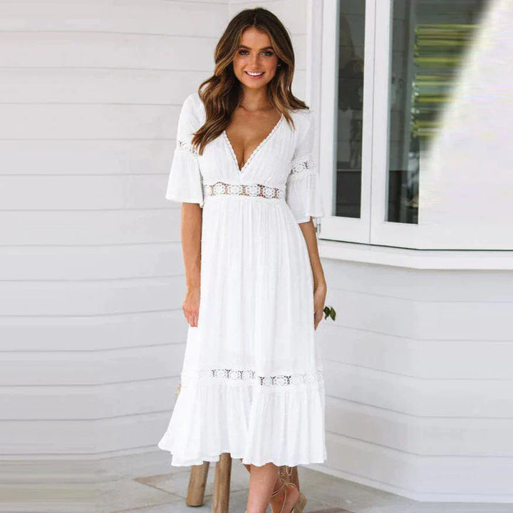 Linde - Langes Spitzenkleid