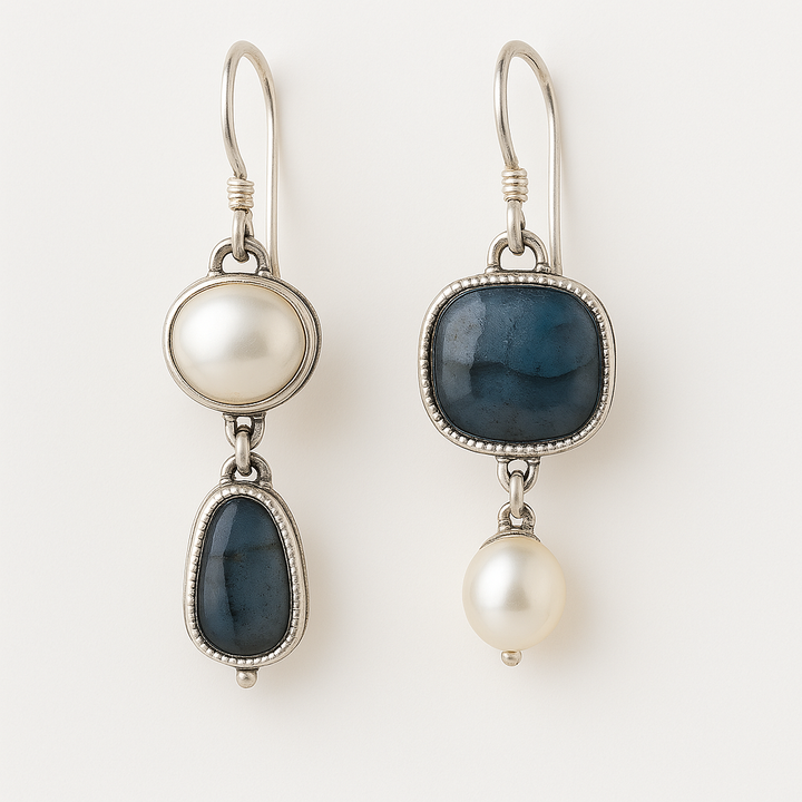 Ilse – Vintage-Ohrringe im Blue-Stone-Stil