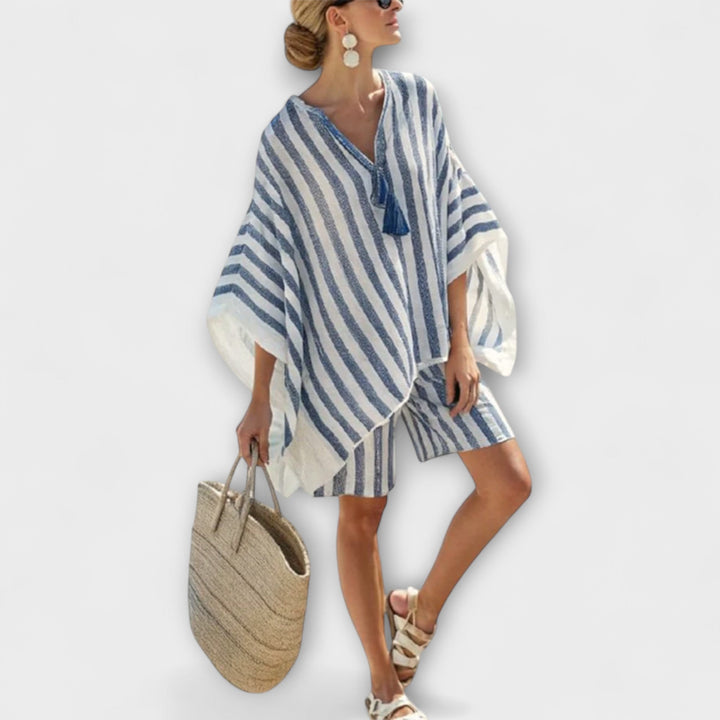 Yara - 2-Teiliges Oversize-Set mit Shorts