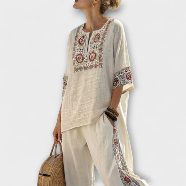 Novalie - 2-Teiliges Ethno Sommer Set